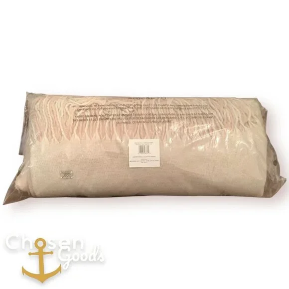 Soia & Kyo Fringe Scarf Woven Scarfigan Wrap Women’s Gray & Peach RV $85 NWT - Picture 3 of 5